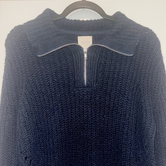 Francesca's Collections Sweaters - Francesca’s Navy Blue Quarter Zip Sweater